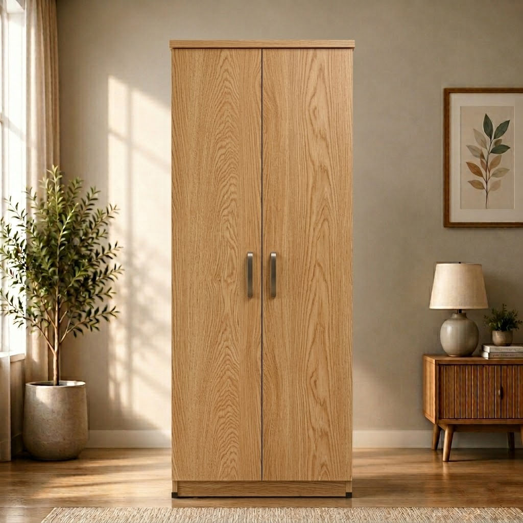 2 Door Plain Wardrobe