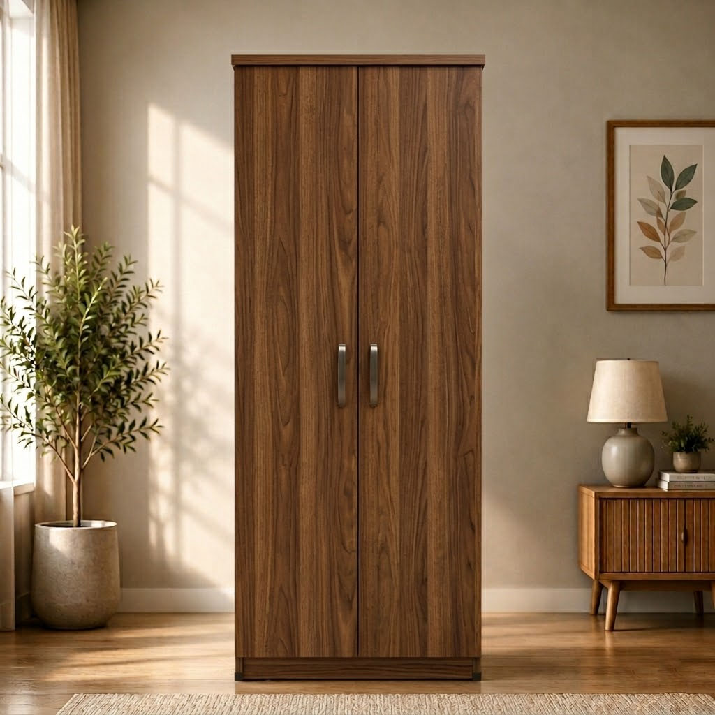 2 Door Plain Wardrobe