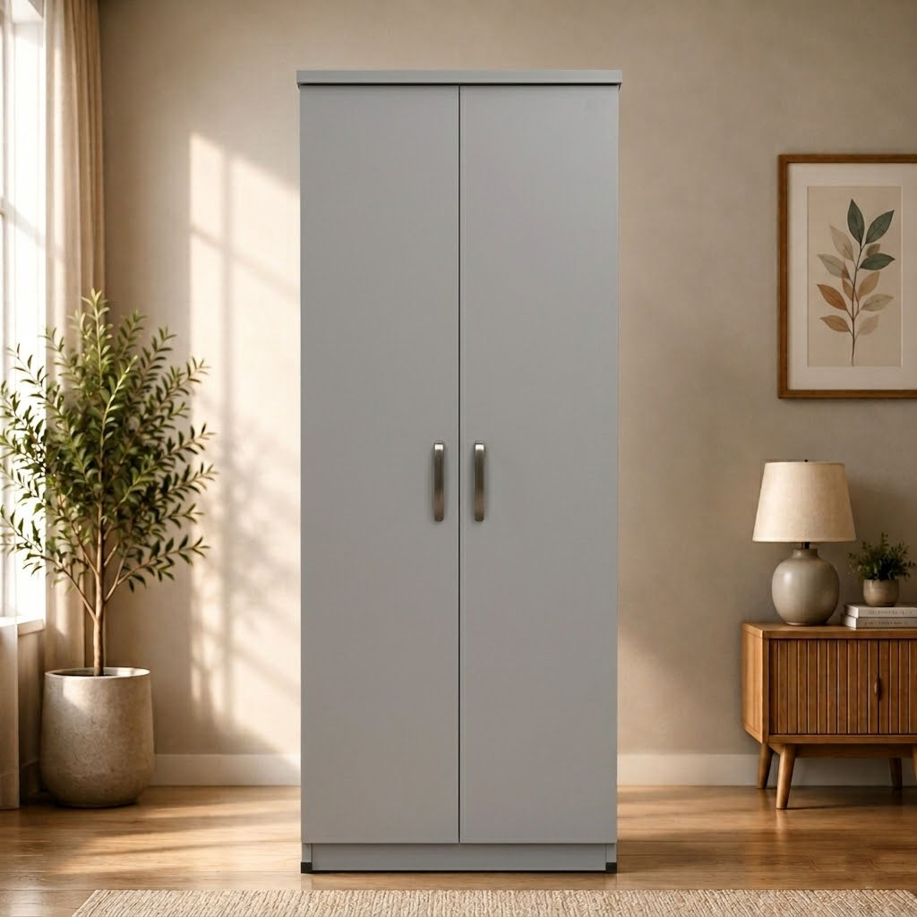 2 Door Plain Wardrobe