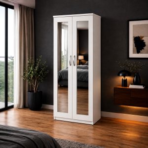 2 Door Mirrored Wardrobe