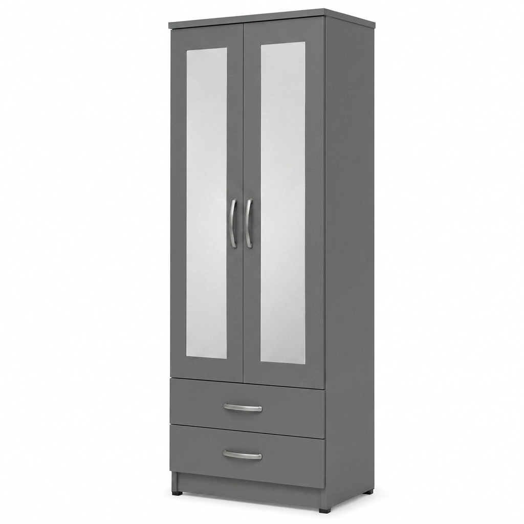 2 door wardrobe with 2 mirror and 2 Drawers
