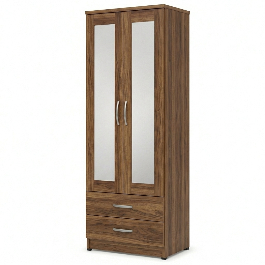 2 door wardrobe with 2 mirror and 2 Drawers
