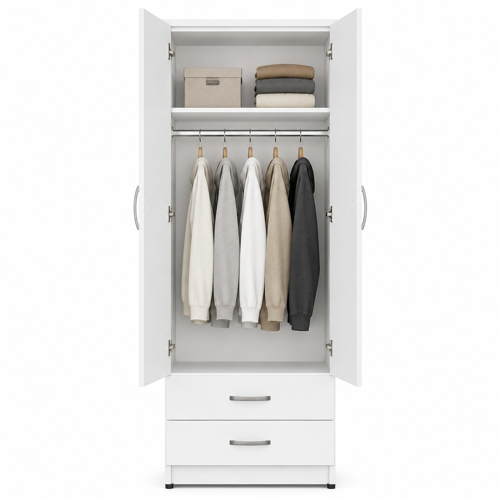 2 door wardrobe with 2 mirror and 2 Drawers