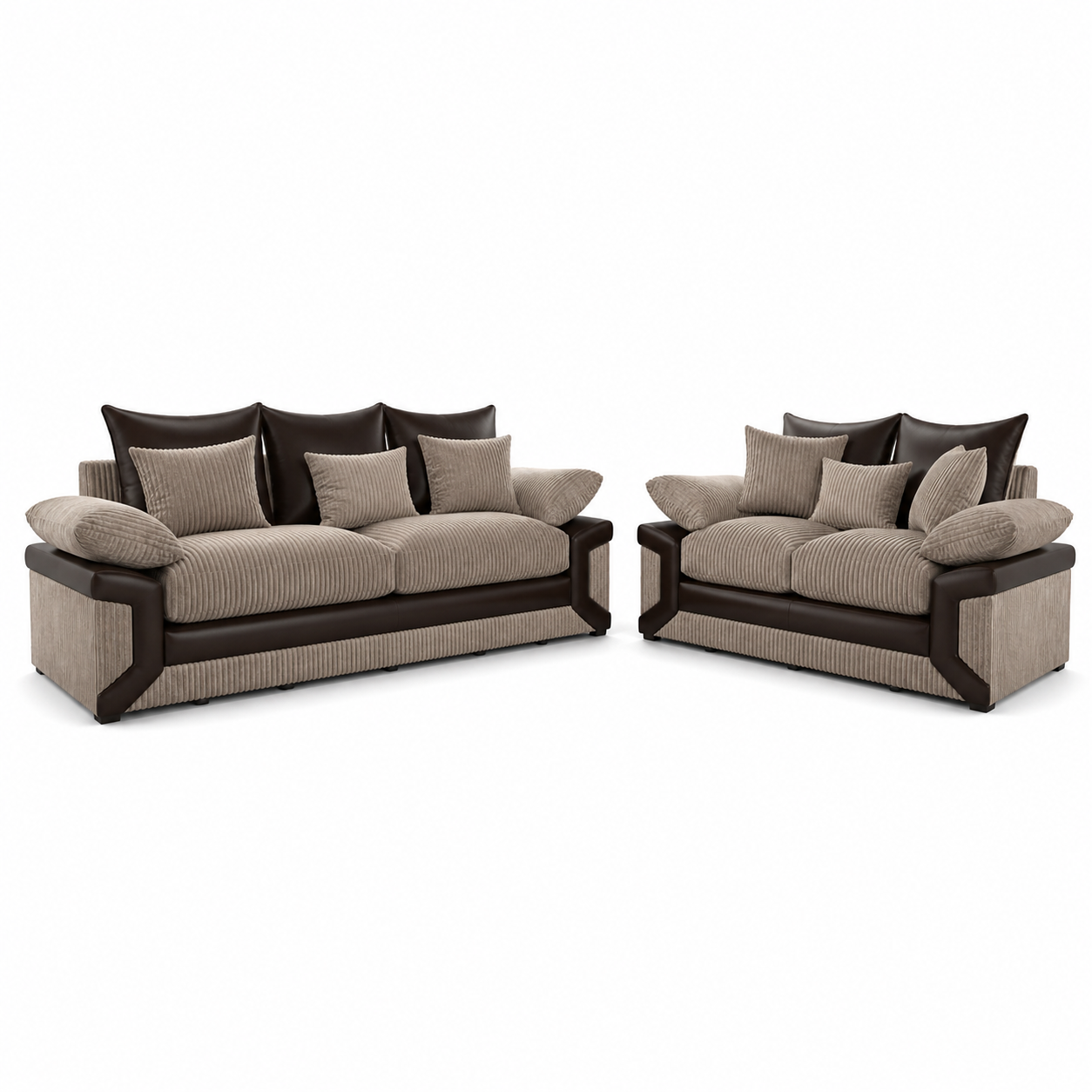 Dino 3 and 2 Seater Fabric Sofa Set - Image 2