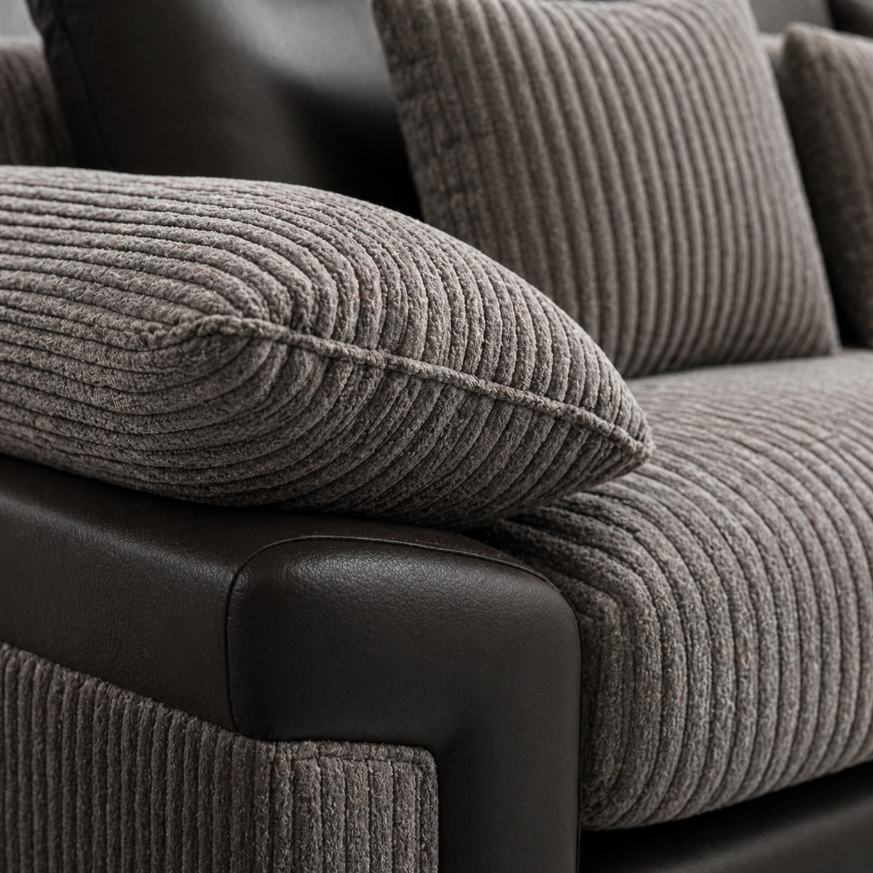 Dino Jumbo Cord Corner Fabric Sofa - Image 3