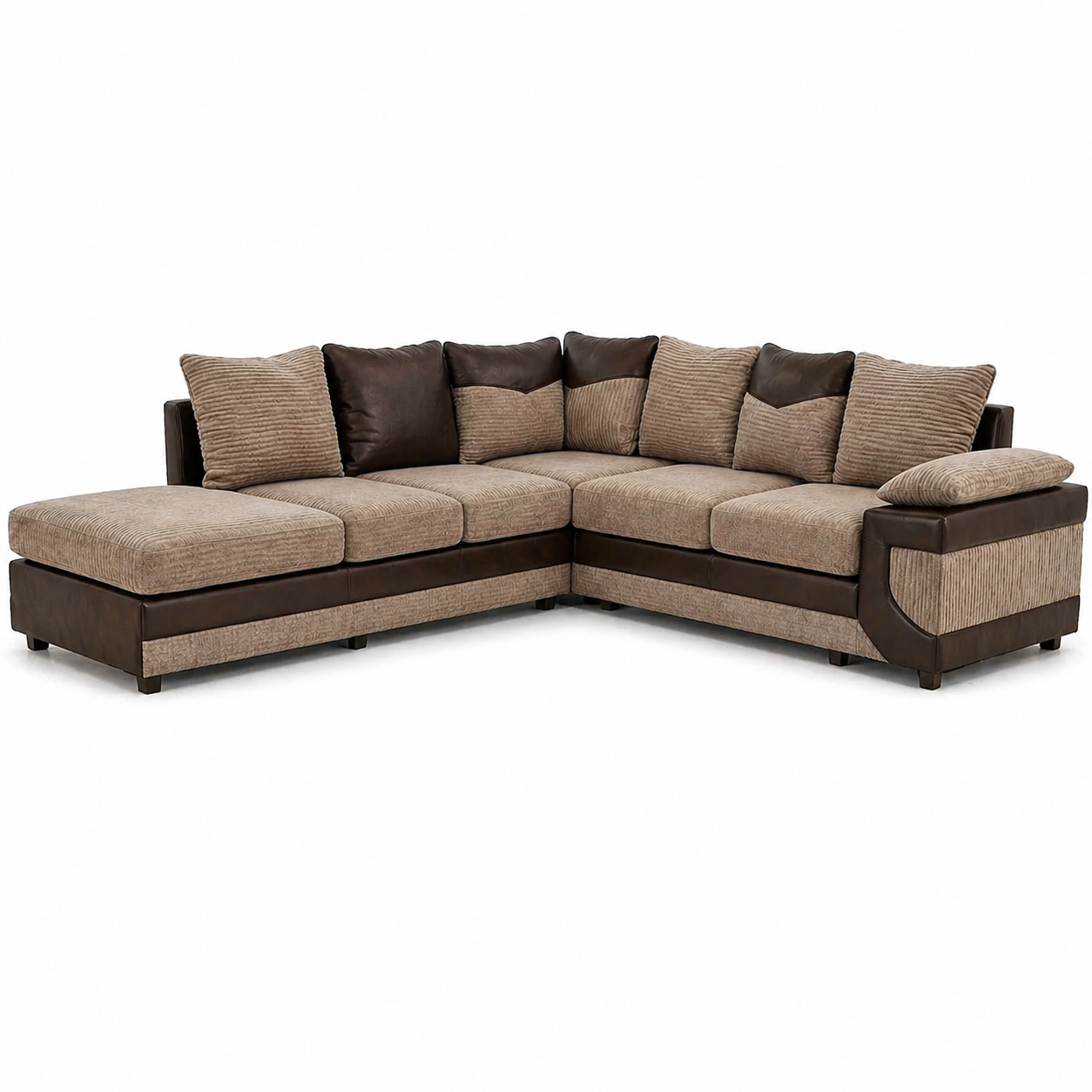 Dino Jumbo Cord Corner Fabric Sofa - Image 2