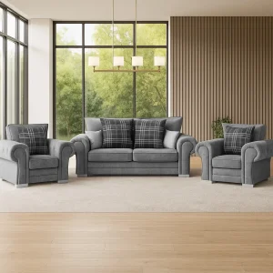 Verona Corner – 3+2 Seater Sofa Set – Grey