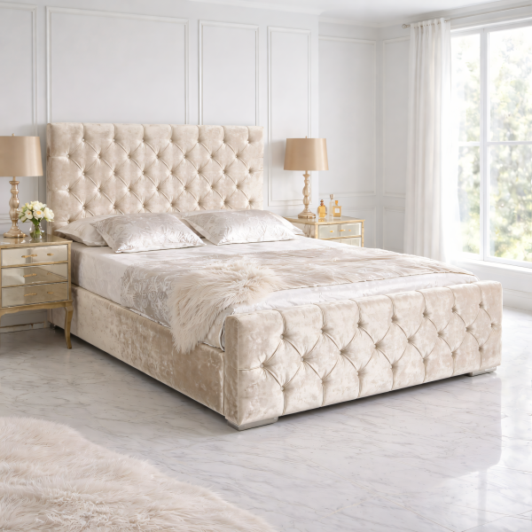 Chesterfield Crushed Velvet Bed