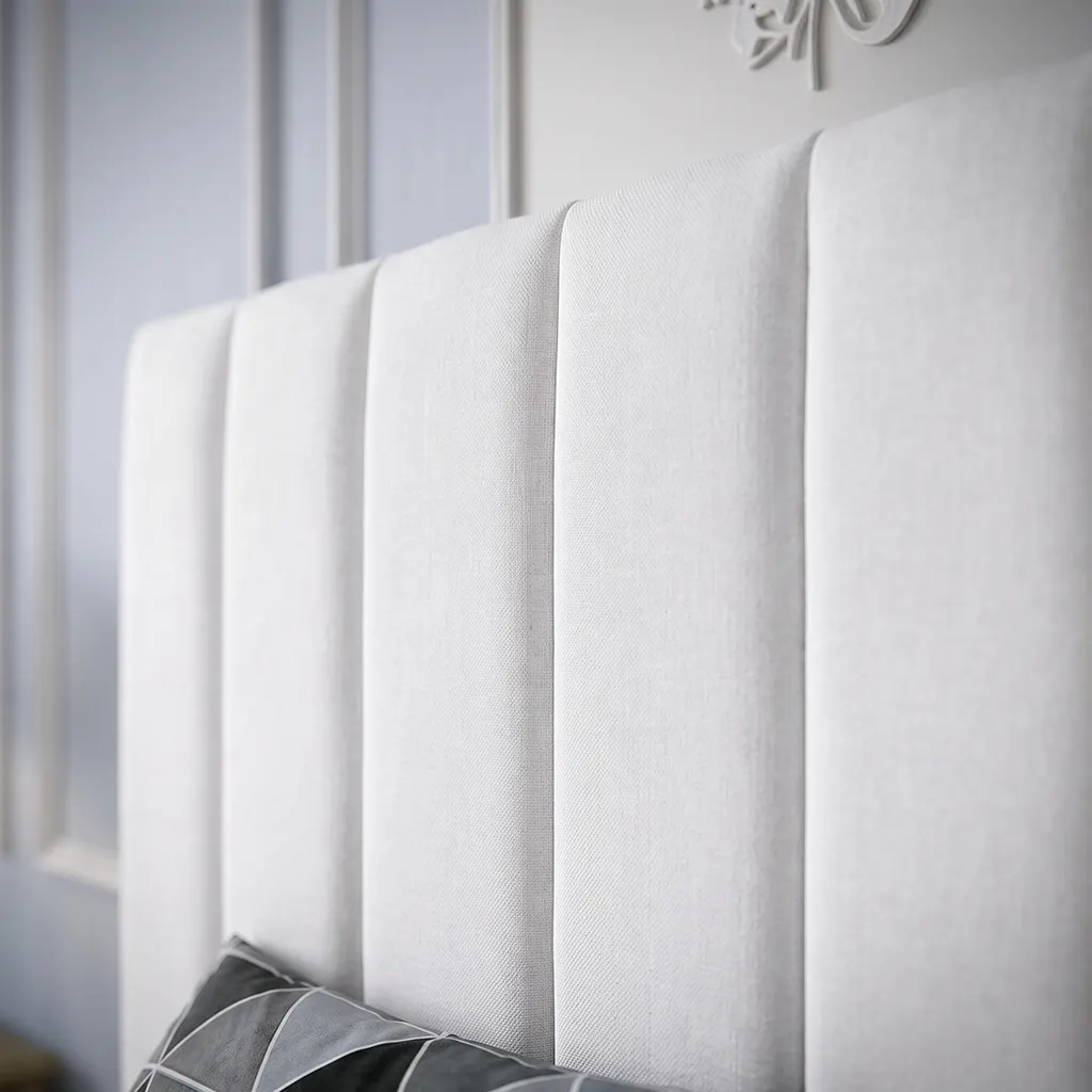Single White Divan Bed With Panel Headboard – Mattress & Storage