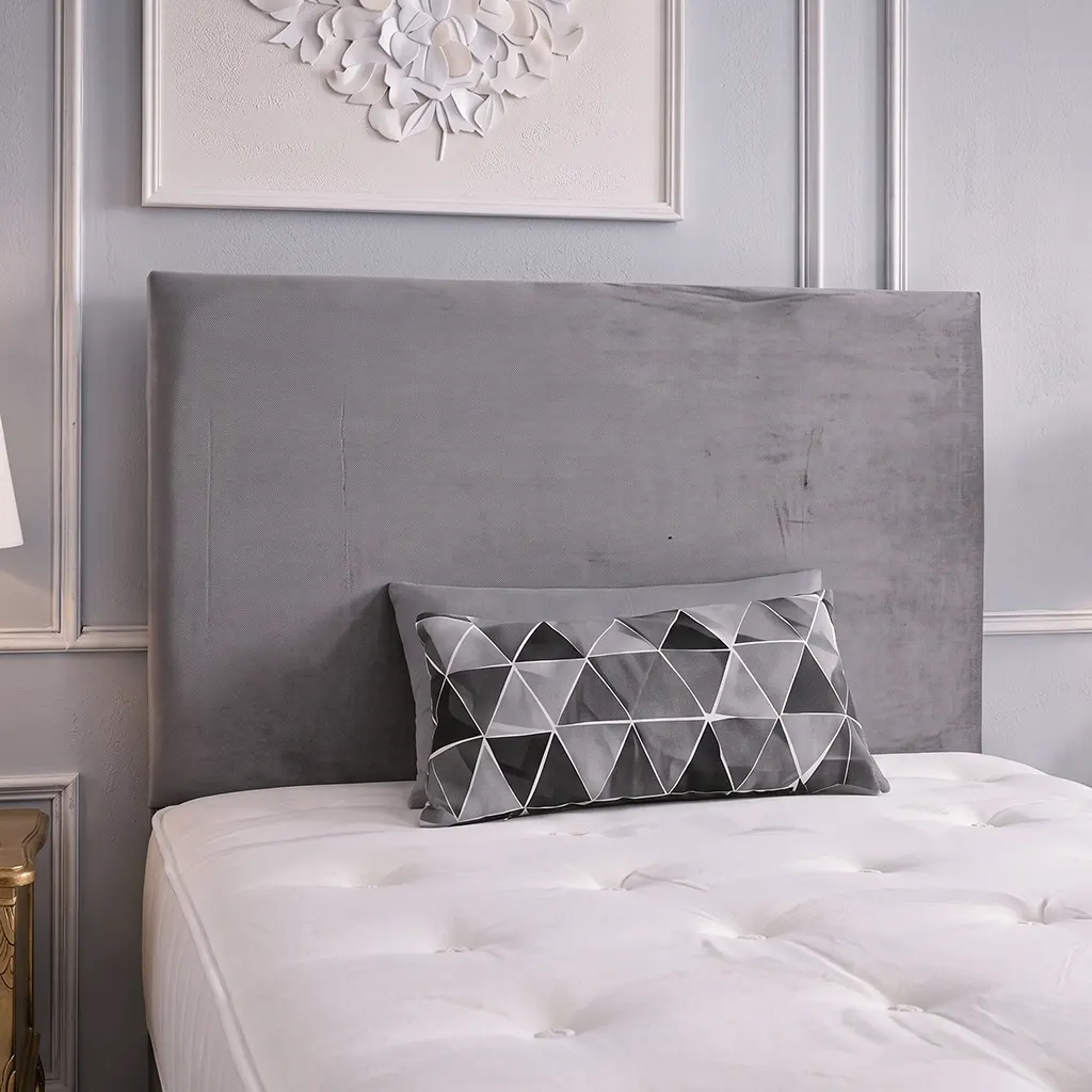Single Grey Divan Bed With Choice of Mattress – Headboard & Storage