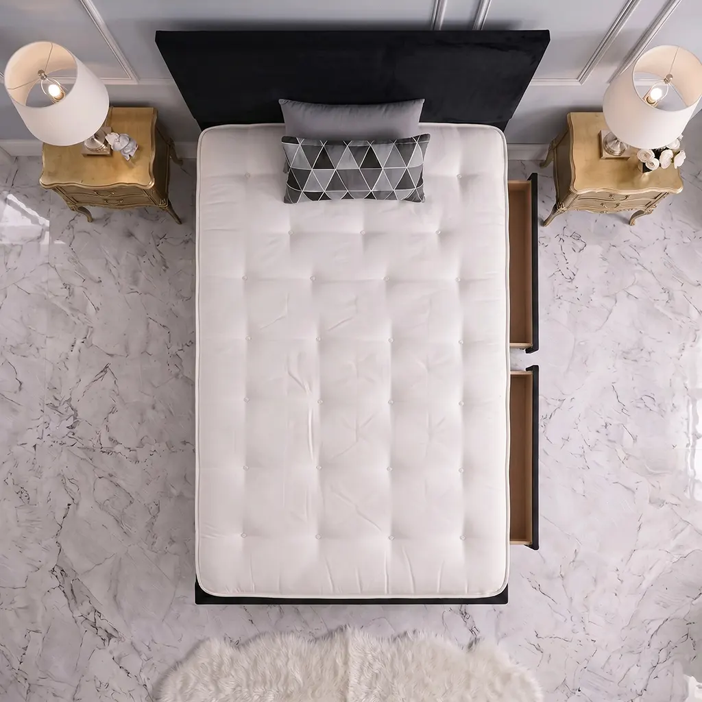 Single Black Divan Bed With 2 drawers – Headboard & Mattress